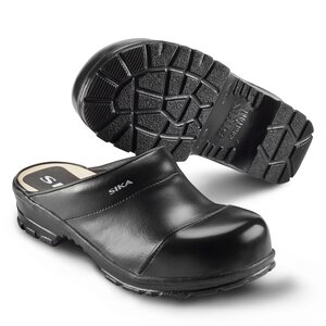 Comfort Clog Steel Toe Open Heel Black