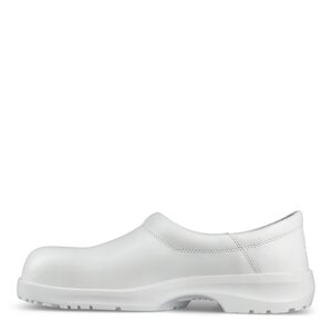 Fusion Clog Closed Heel Steel Toe White
